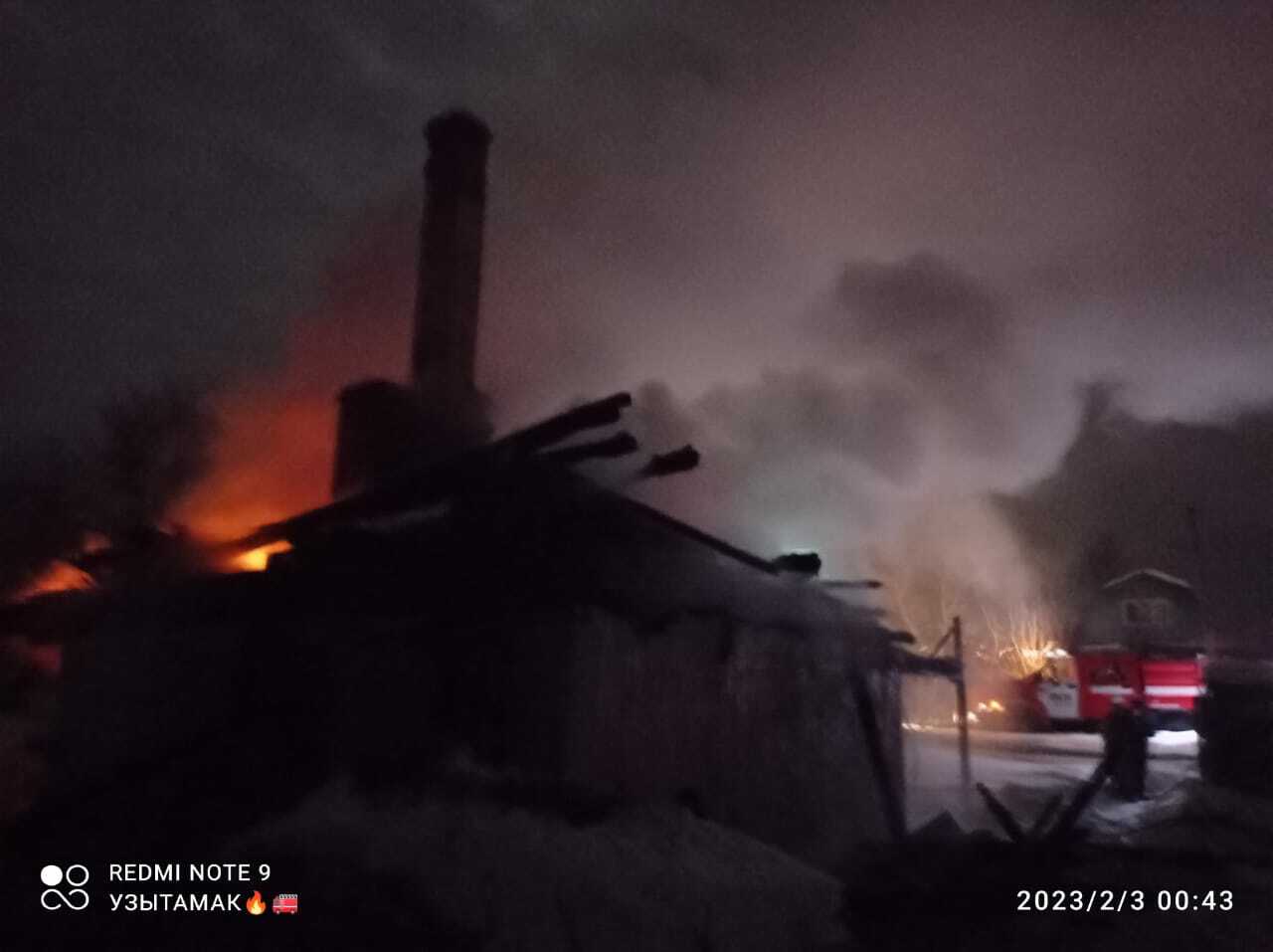При пожаре в Чишминском районе полностью сгорел дом