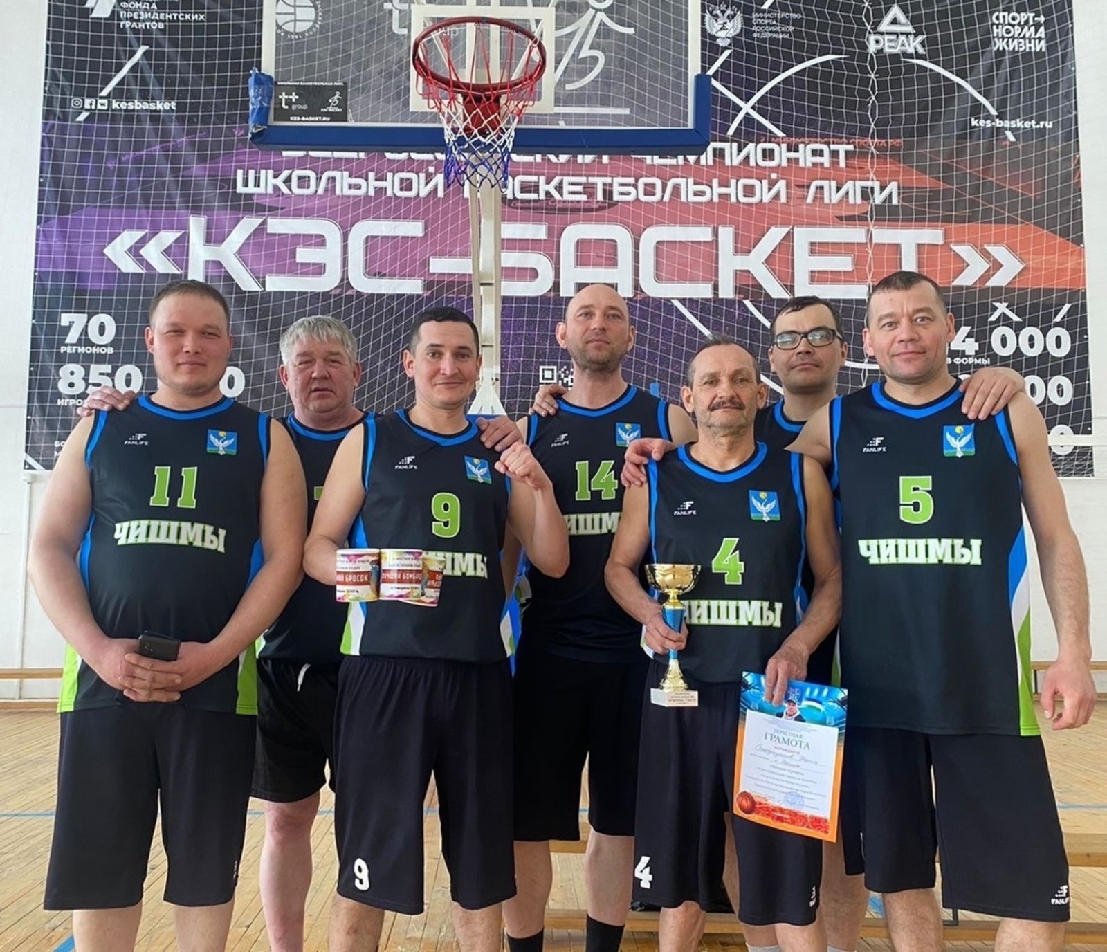 Чишминские баскетболисты стали первыми на XI республиканском турнире