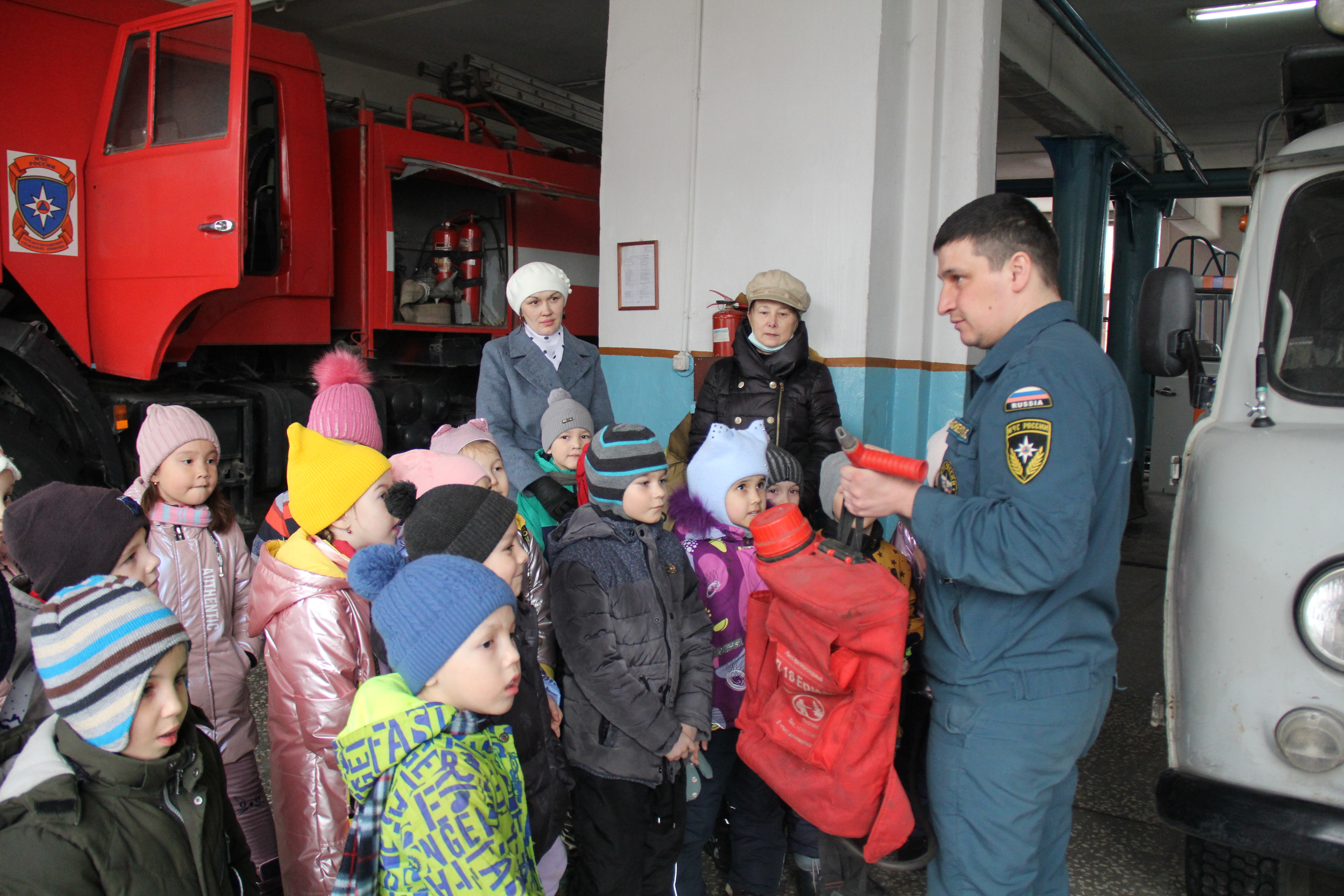 Дошкольники детского сада «Петушок» Чишминского района побывали в пожарной части №95