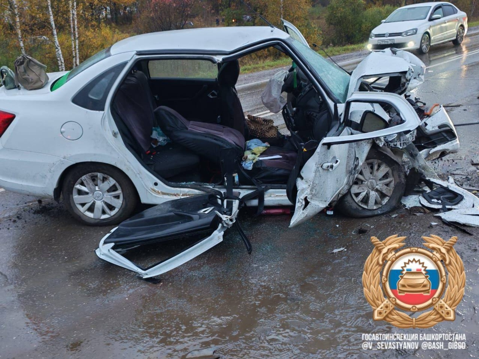 В Башкирии произошло смертельное ДТП на встречной полосе