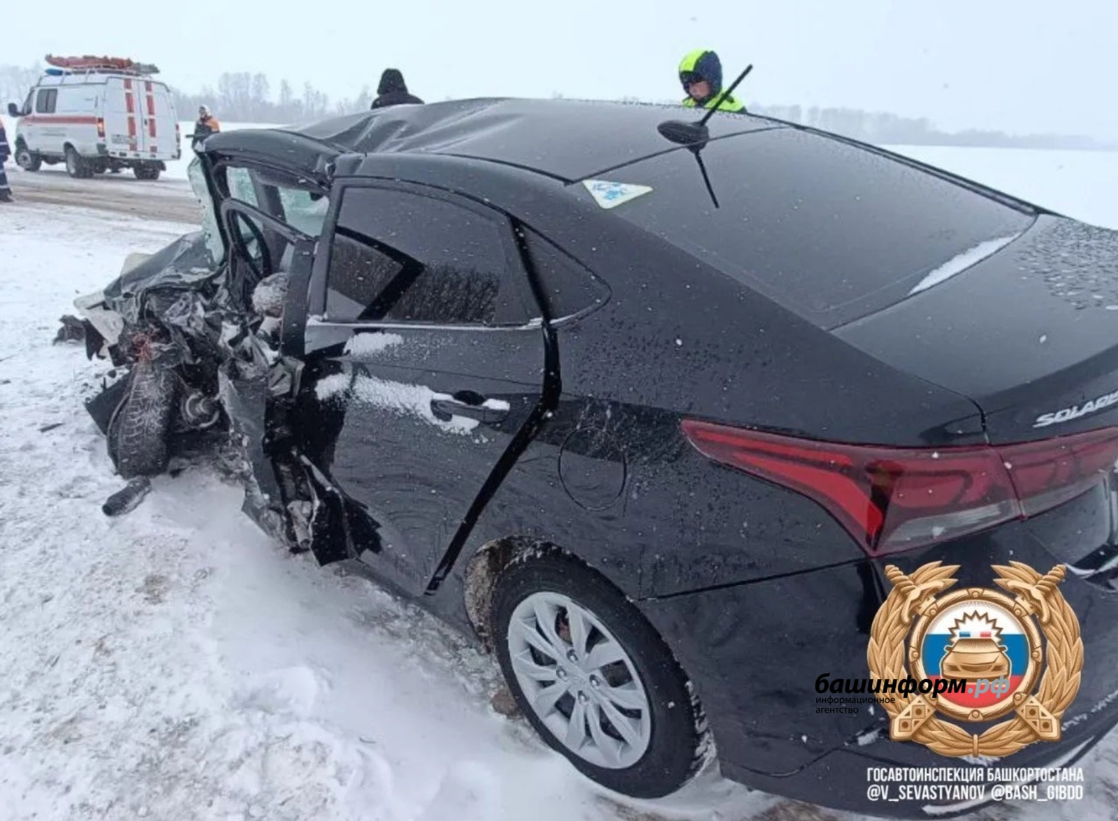 Лобовое столкновение в Башкирии унесло жизнь водителя
