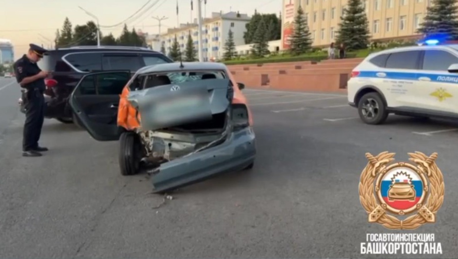 Подросток без прав спровоцировал серьёзное ДТП у мэрии Уфы