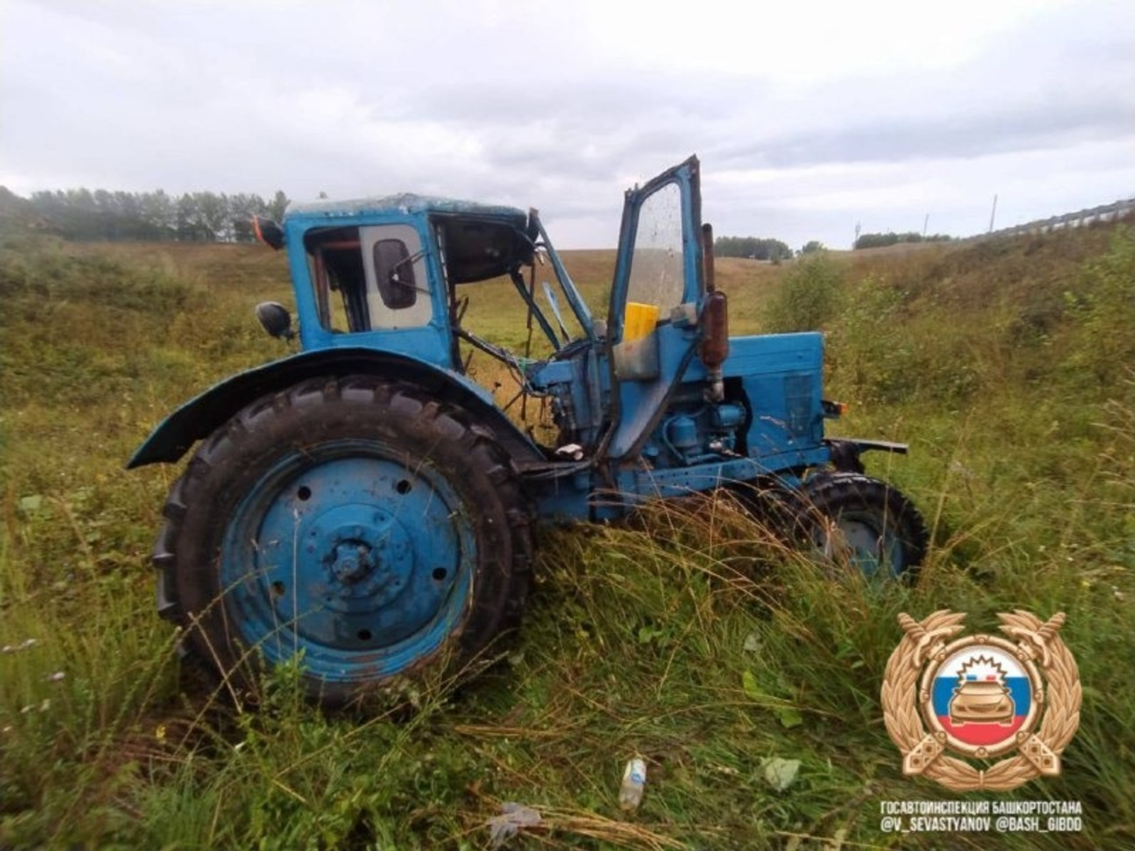 Опрокинувшийся трактор унес жизнь пенсионера в Башкирии