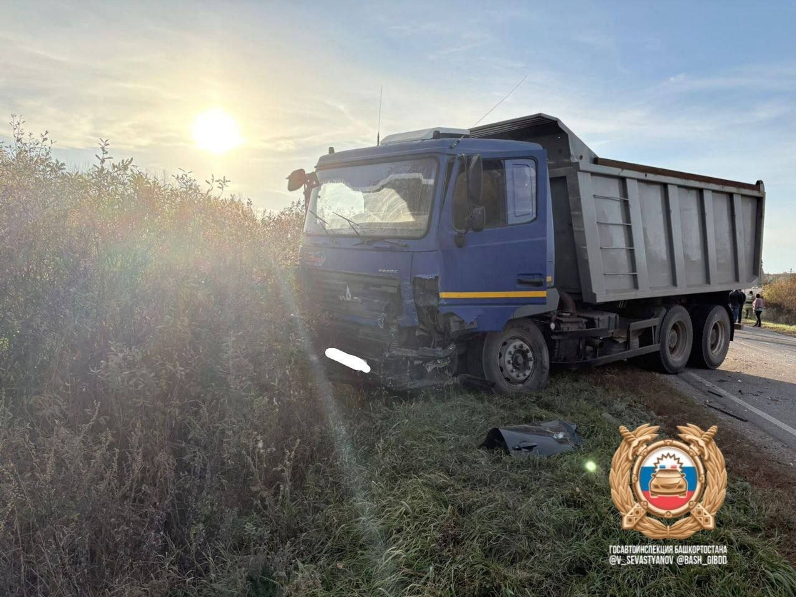 В Башкирии водитель китайской иномарки погиб в столкновении с грузовиком