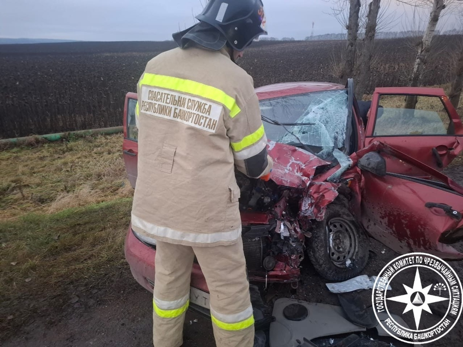 Трое пострадавших в Башкирии после лобового ДТП